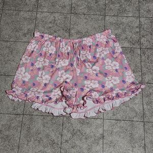 Gyaru Pink Hawaiian Ruffle Shorts